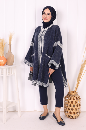 12608 Triko Panço Lacivert - Bym Fashion (1)