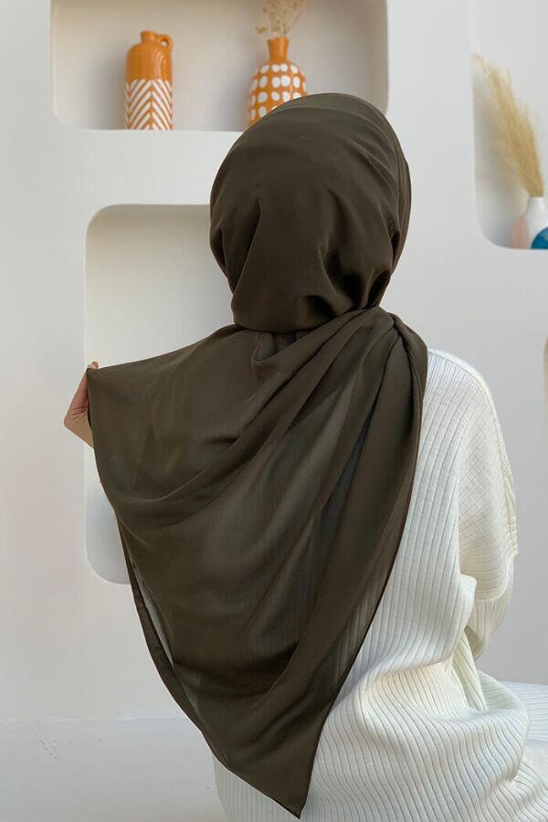 2019 Şifon Şal Haki - 2