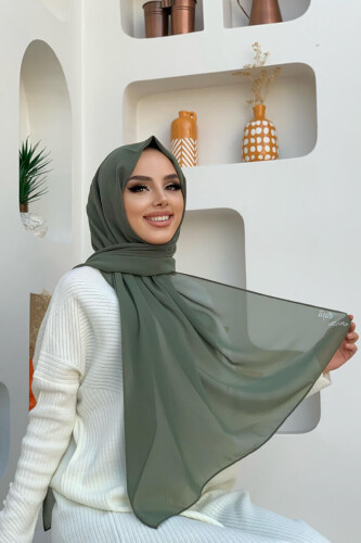 2019 Şifon Şal Mint - 1