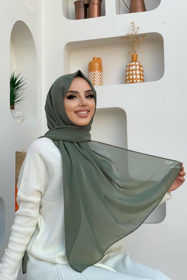 2019 Şifon Şal Mint - 1