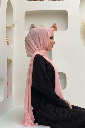 2019 Şifon Şal Pudra - Bym Fashion (1)