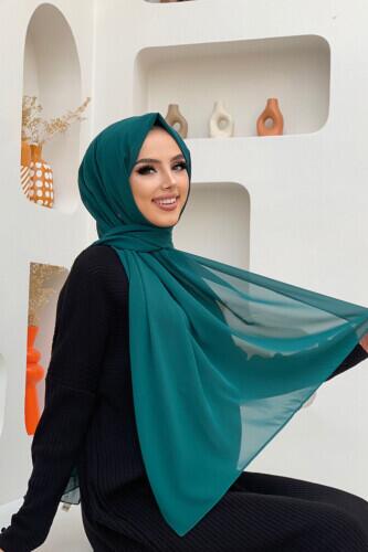 2019 Şifon Şal Zümrüt - 1