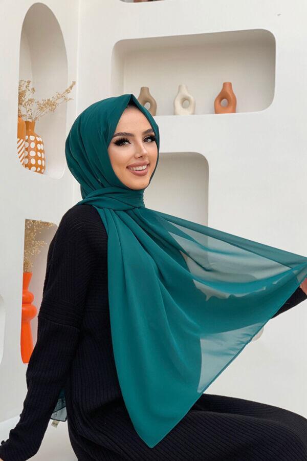 2019 Şifon Şal Zümrüt - 1