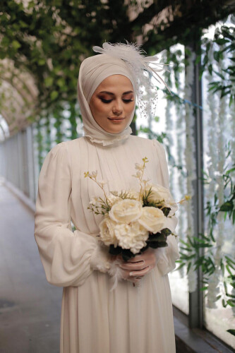 2020 Chiffon Shawl Ecru - Bym Fashion