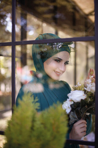 2020 شال شيفون زمرد - Bym Fashion