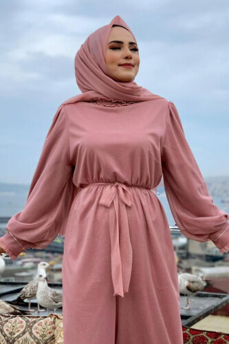 2021 Silvery Shawl Dried Rose - Bym Fashion