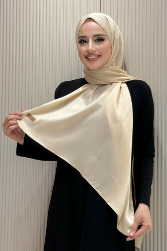 2070 Pamuk Bambu Şal Bej - Bym Fashion