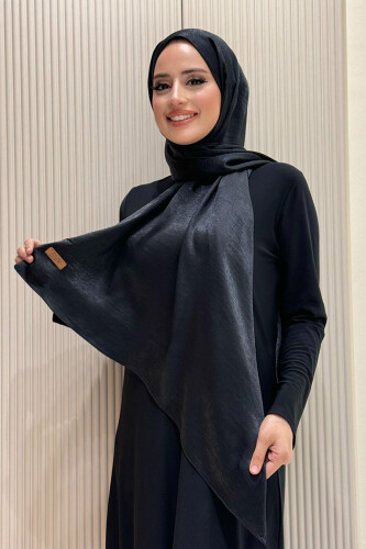 2070 Pamuk Bambu Şal Siyah - Bym Fashion