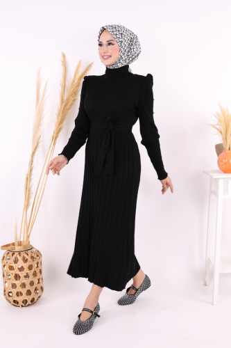 22204 فستان تريكو أسود - 6