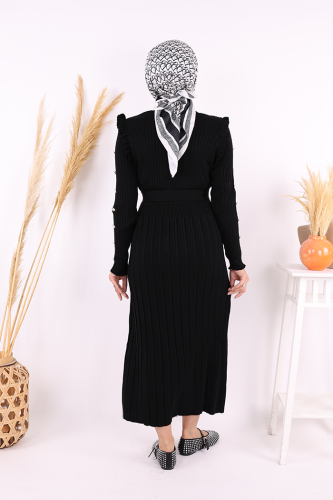 22204 فستان تريكو أسود - 7