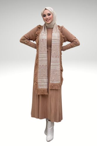 22204 فستان تريكو تان - 7