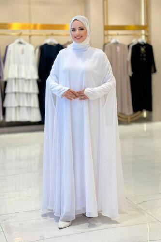 Elbise Abaya Takım 3921 Ekru - Bym Fashion