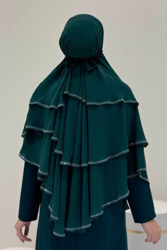 Taş Detaylı Sufle 6030 Zümrüt - Bym Fashion (1)