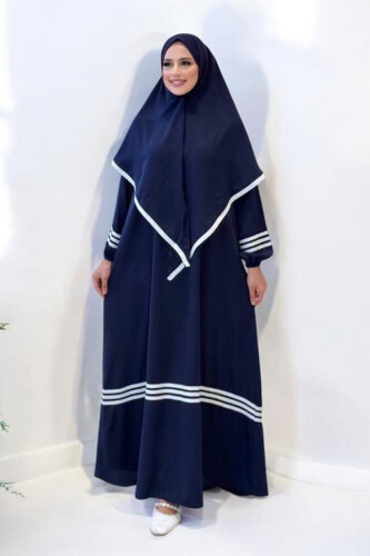 Şal Elbise İkili Takım 6036 Lacivert - Bym Fashion (1)