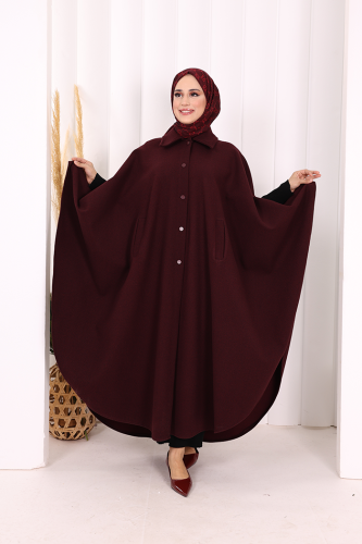 70068 Kaşe Panço Bordo - Bym Fashion