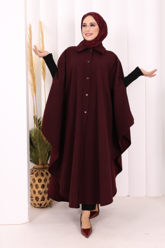 70068 Kaşe Panço Bordo - Bym Fashion (1)