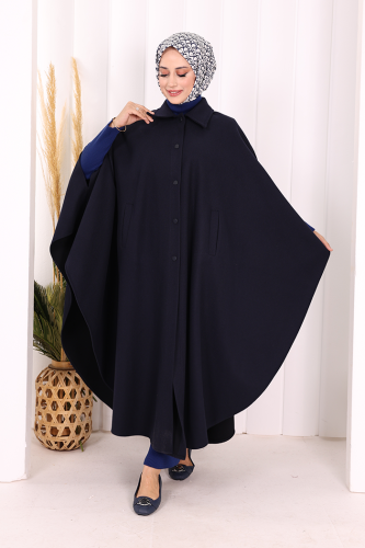 70068 Kaşe Panço Lacivert - Bym Fashion (1)