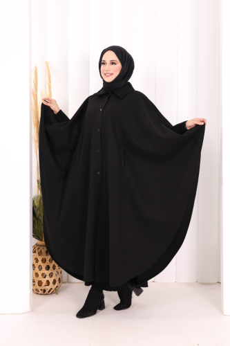 70068 Kaşe Panço Siyah - Bym Fashion (1)