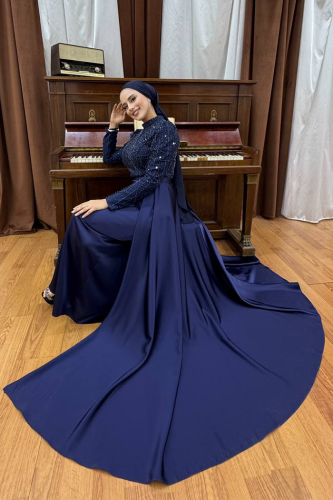 7024 Abiye Lacivert - Bym Fashion (1)