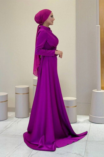 7036 Abiye Fuşya - Bym Fashion (1)