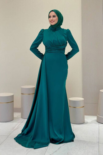 7036 Abiye Zümrüt - Bym Fashion