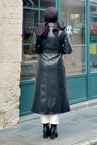 7530 Plaid Leather Cap Black - Bym Fashion (1)