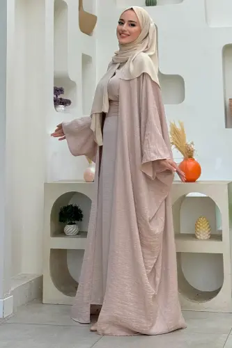 Yarasakol Abayalı Elbise Takım 8497 Taş - 1