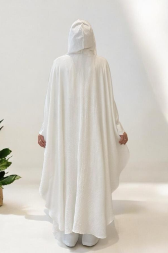 Tunik, Pantolon ve Abaya Üçlü Takım 8663 Ekru - Bym Fashion (1)