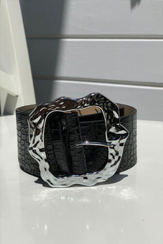 9004 حزام جلد أسود - Bym Fashion