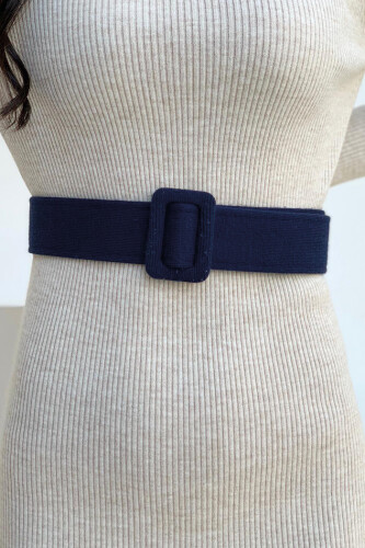 9006 Knitwear Belt Navy Blue - Bym Fashion