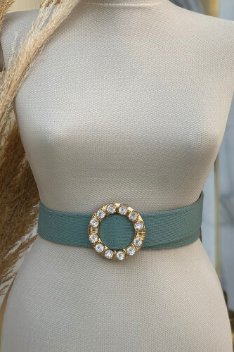 9008 تريكو حزام الحجر النعناع - Bym Fashion