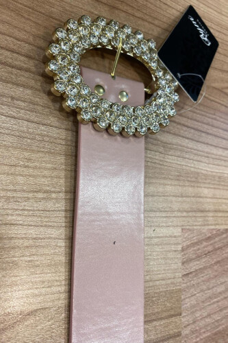 9028 Big Stone Belt Powder - Bym Fashion