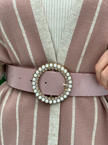 9029 حزام مثلث مع مسحوق اللؤلؤ - Bym Fashion