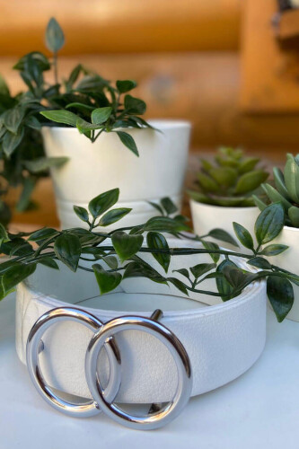 9032 Belt Ecru - Bym Fashion