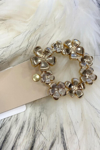 9045 حجر حزام مشبك زهرة - Bym Fashion