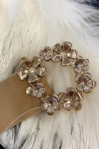 9045 زهرة مشبك حزام المنك - Bym Fashion