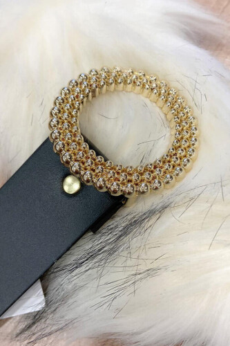 9046 حزام أسود - Bym Fashion