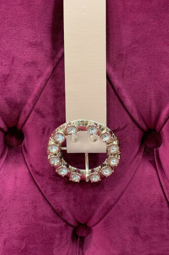 9059 Leather Stone Belt Stone - Bym Fashion