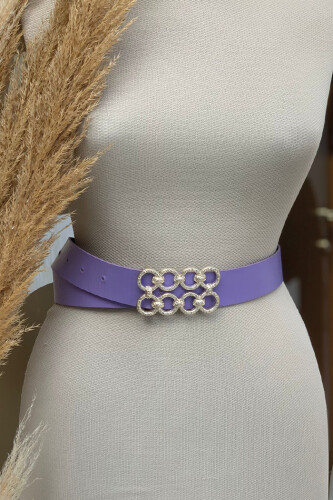 9104 kemer Lila - Bym Fashion