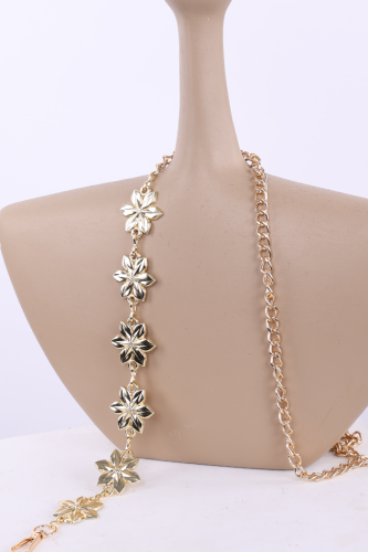 Çiçekli Zincir Kemer 9108 Gold - 3