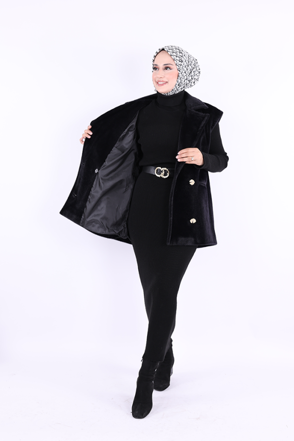 Angora Yelek 70031 Siyah - 2