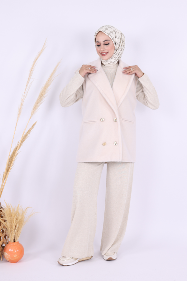 Angora Yelek 70031 Taş - 1