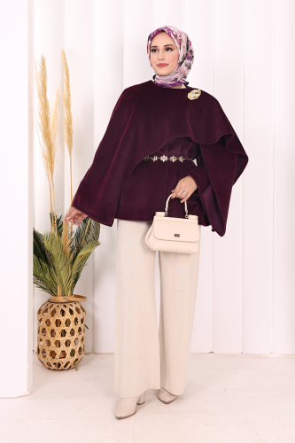 Atkı Detay Panço 70061 Mor - Bym Fashion