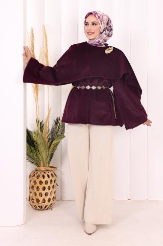 Atkı Detay Panço 70061 Mor - Bym Fashion (1)