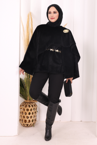 Atkı Detay Panço 70061 Siyah - Bym Fashion (1)