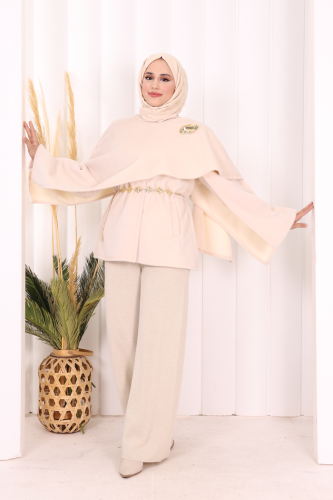 Atkı Detay Panço 70061 Taş - Bym Fashion (1)