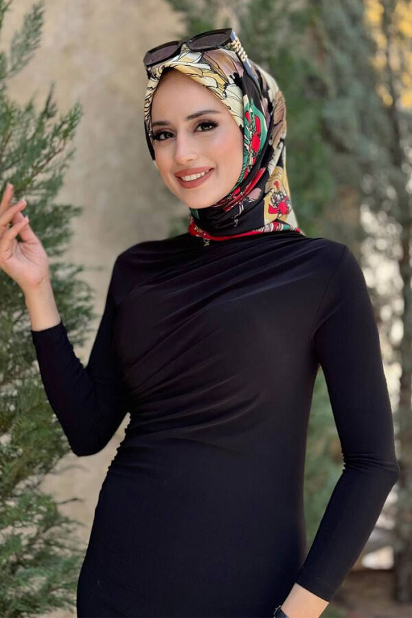 Büzgü Detaylı Sandy Elbise 3970 Siyah - 4