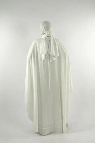 Düğme Detaylı Pelerin 70024 Ekru - Bym Fashion (1)