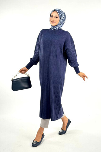 Fitilli Triko Tunik 18302 Lacivert - 3