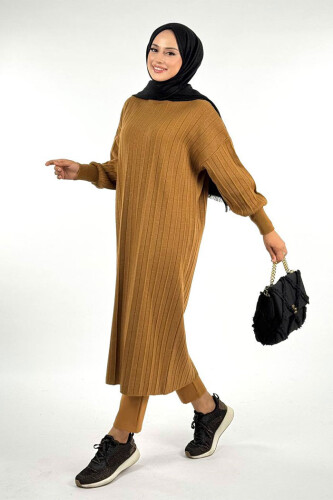 Fitilli Triko Tunik 18302 Taba - 3